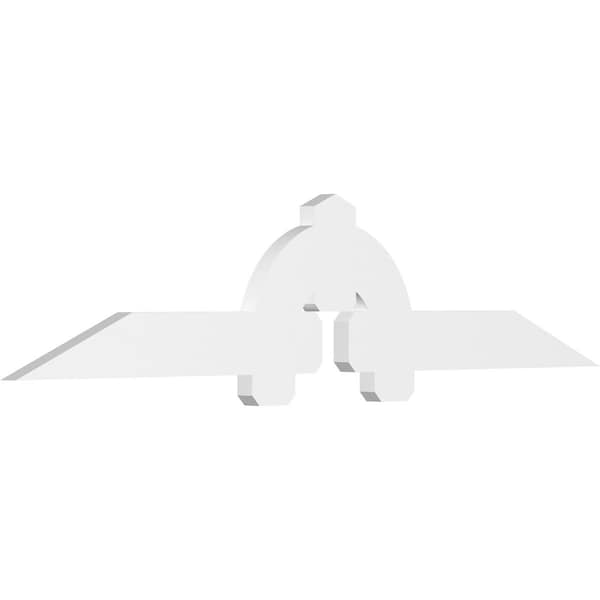 Ekena Millwork Ericson Architectural Grade PVC Gable Bracket, 84"W x 17 1/2"H x 2"D x 6"F, 5/12 Pitch GBP084X18X0206ERI00 - main